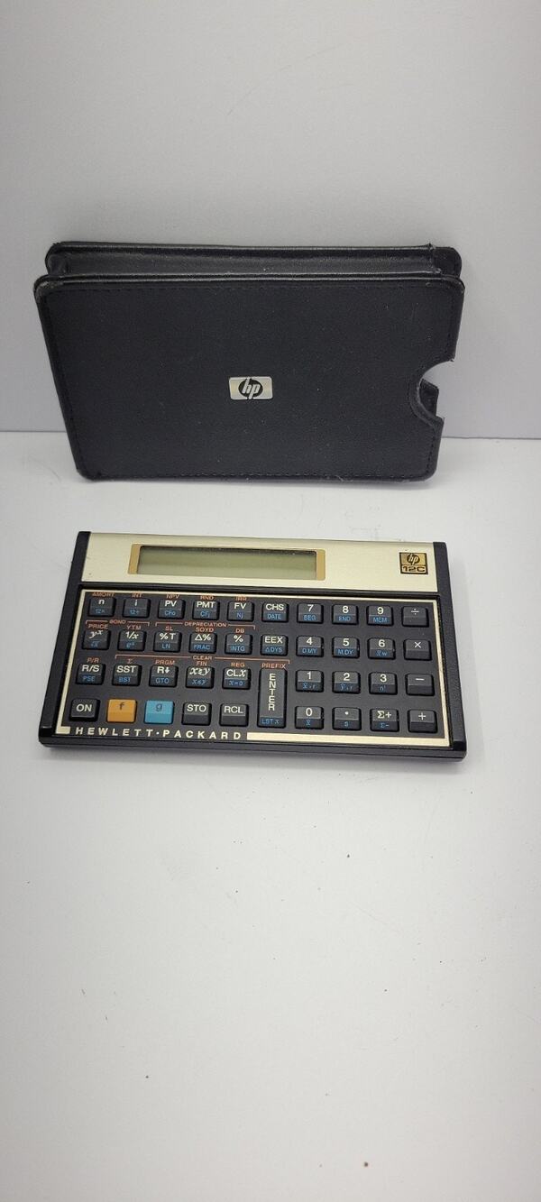HP 12C Financial Calculator Hewlett Packard w/ Case Tested Working Vintage